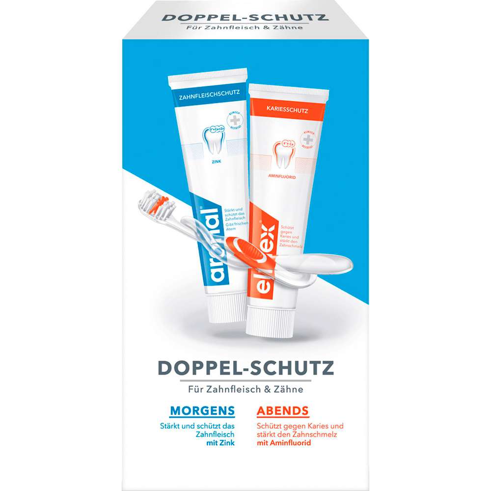 Produktabbildung aronal/elmex Mini Zahncreme, Doppel-Schutz