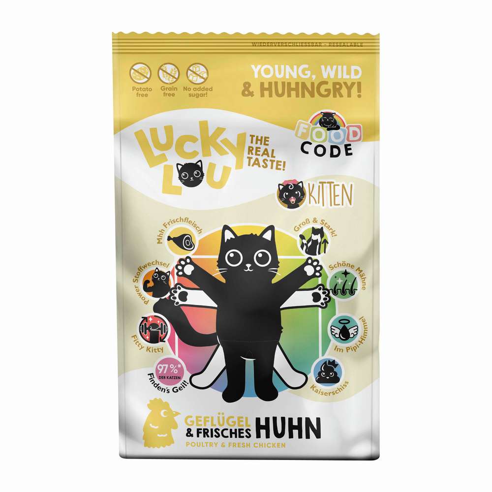 Produktabbildung Lucky Lou Katzen-Trockenfutter Kitten, Geflügel & Huhn