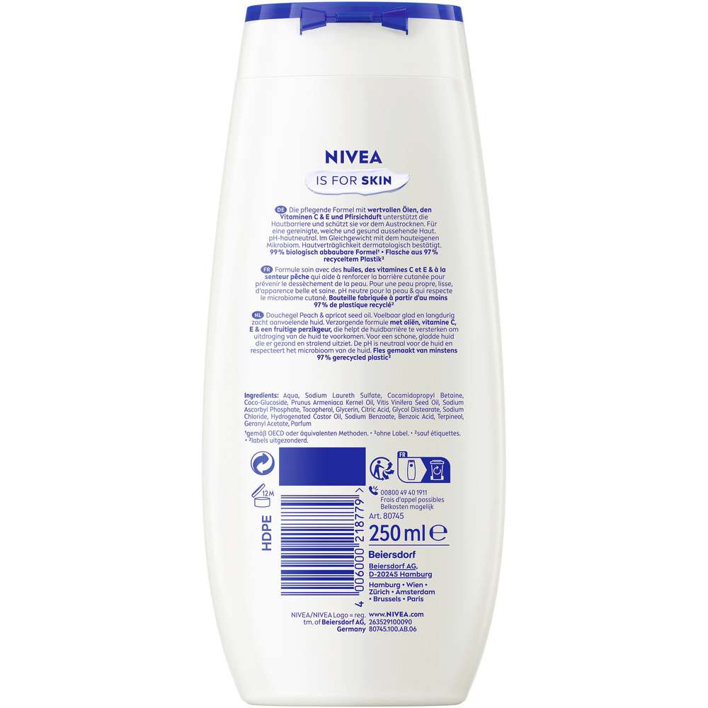 Produktabbildung Nivea Duschgel, Pfirsisch
