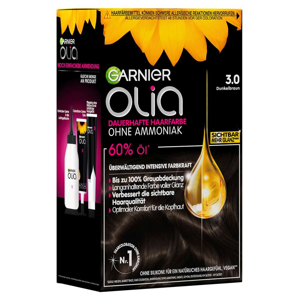 Produktabbildung Garnier Olia Öl-Coloration, 3.0 Dunkelbraun