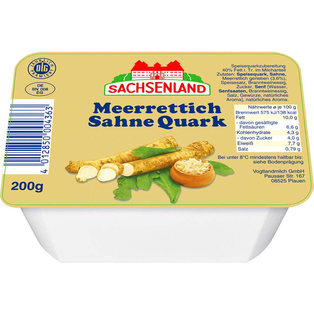Produktabbildung Sachsenland Sahnequark, Merretich