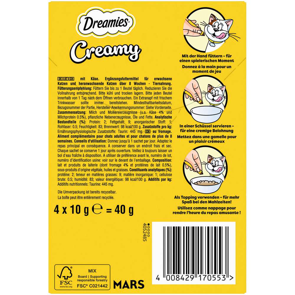 Produktabbildung Dreamies Katzen-Snack Creamy, Käse