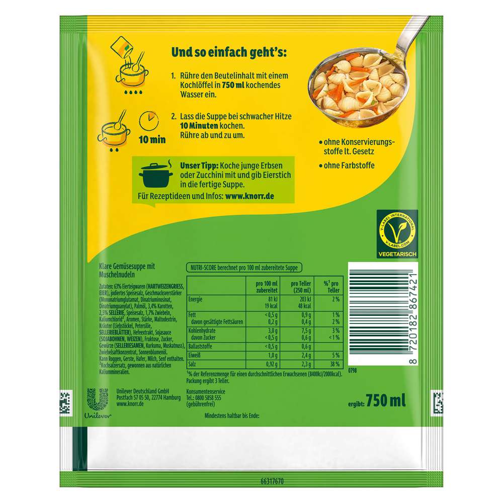Produktabbildung Knorr Suppenliebe Gemüse mit Nudeln