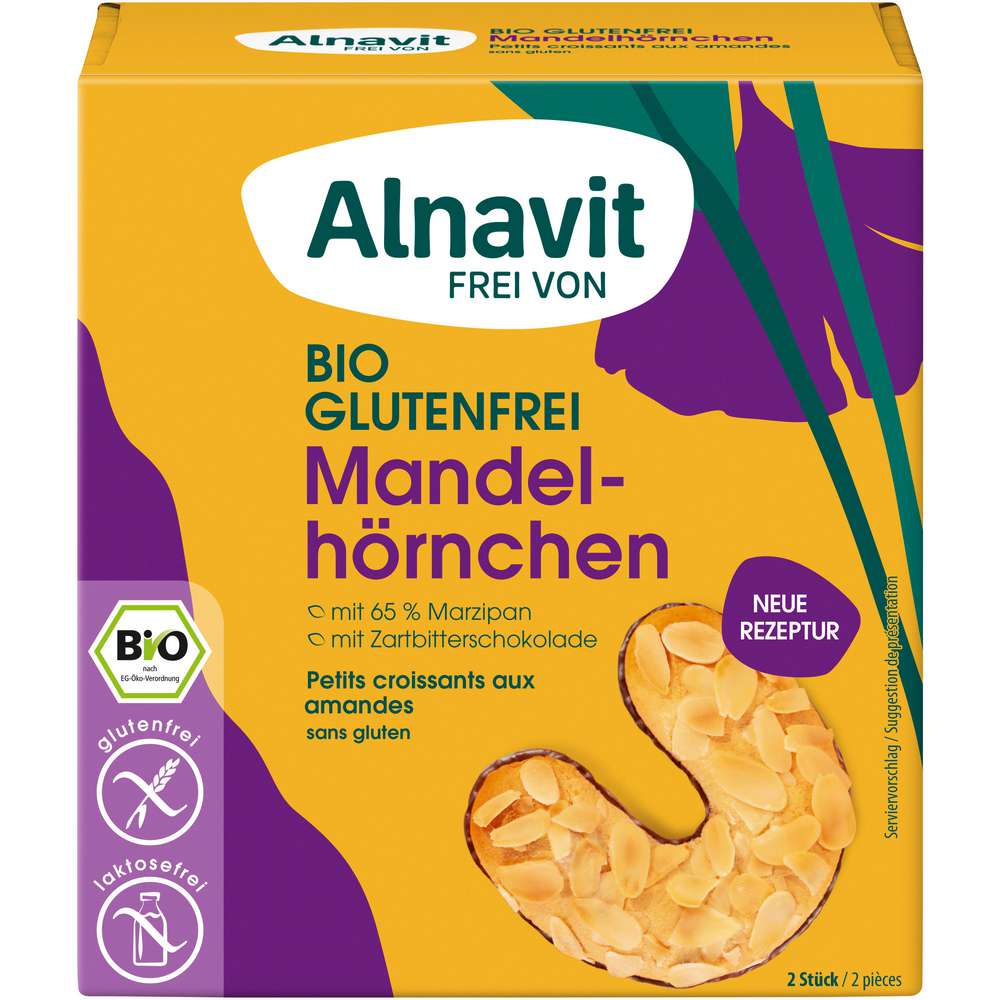 Produktabbildung Alnavit Bio Mandelhörnchen, glutenfrei