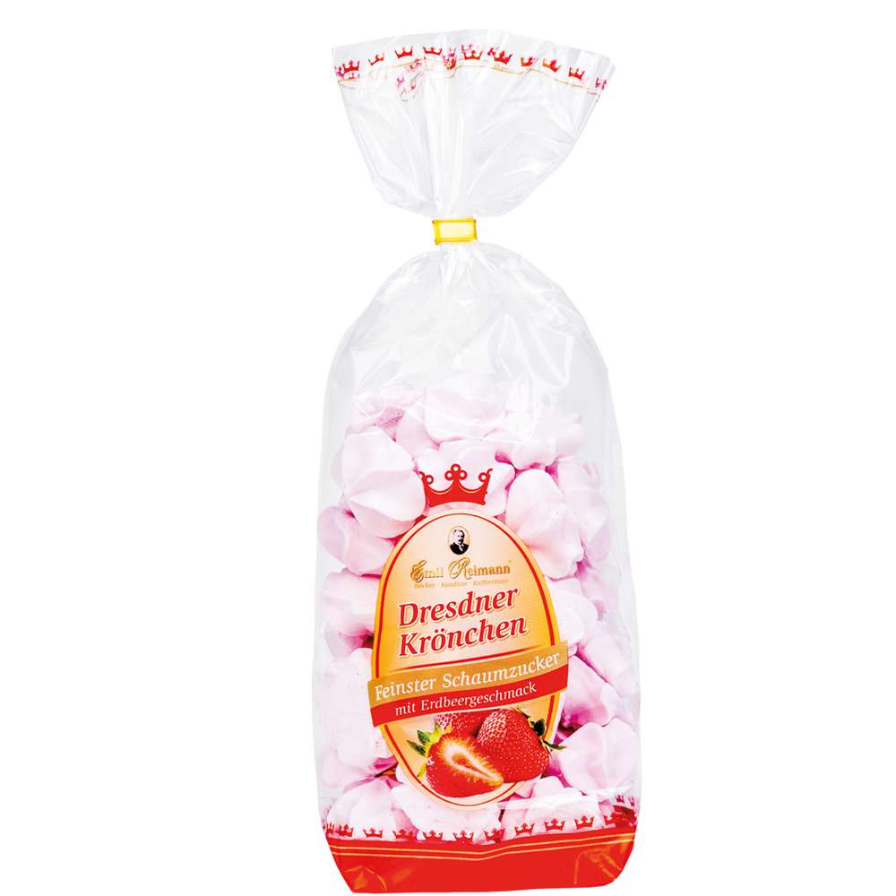 Produktabbildung Emil Reimann Schaumzucker Dresdner Krönchen Erdbeer