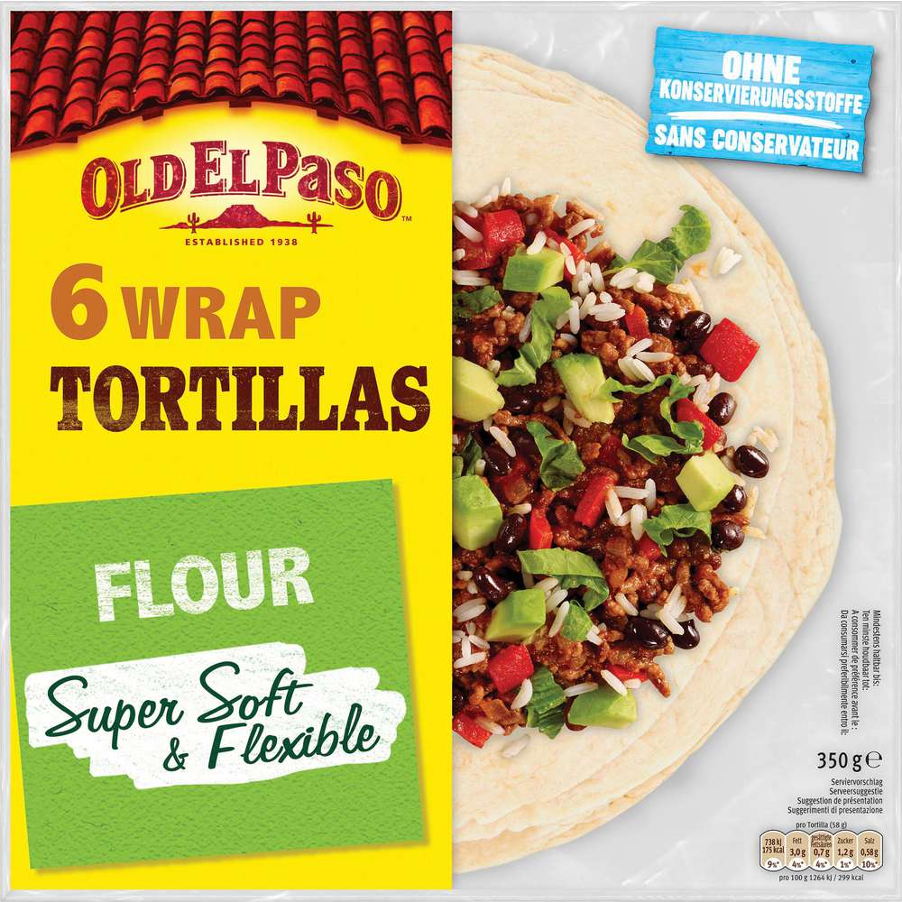 Produktabbildung Old el Paso Wrap Tortillas Flour