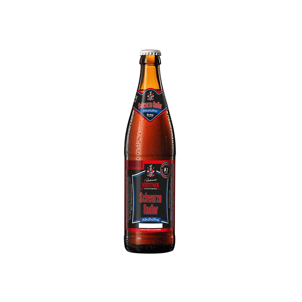 Produktabbildung Stöttner Biermischgetränk Schwarze Radler, alkoholfrei