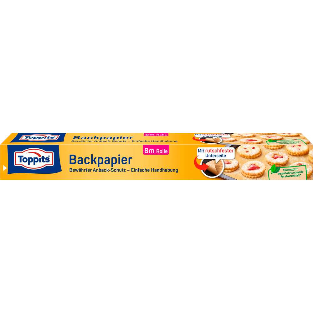 Produktabbildung Toppits Backpapier-Rolle, naturbraun rutschfest