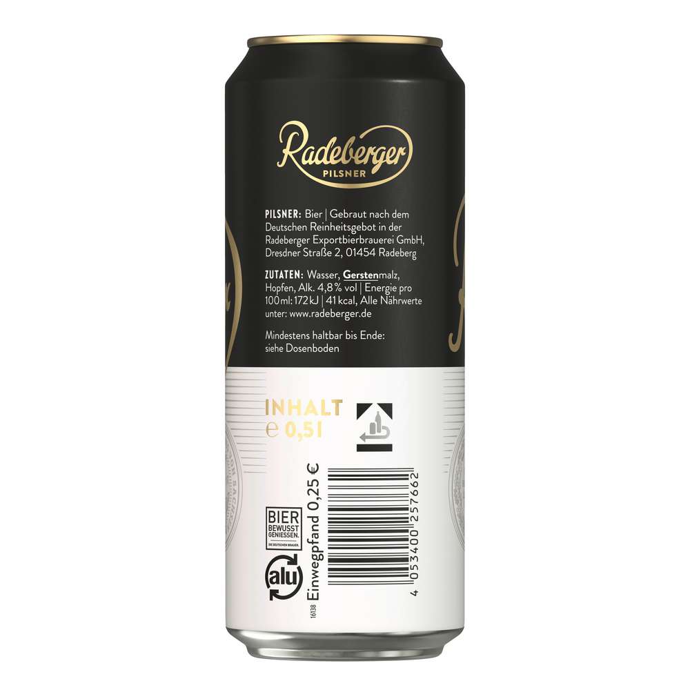 Produktabbildung Radeberger Pilsener Bier 4,8%