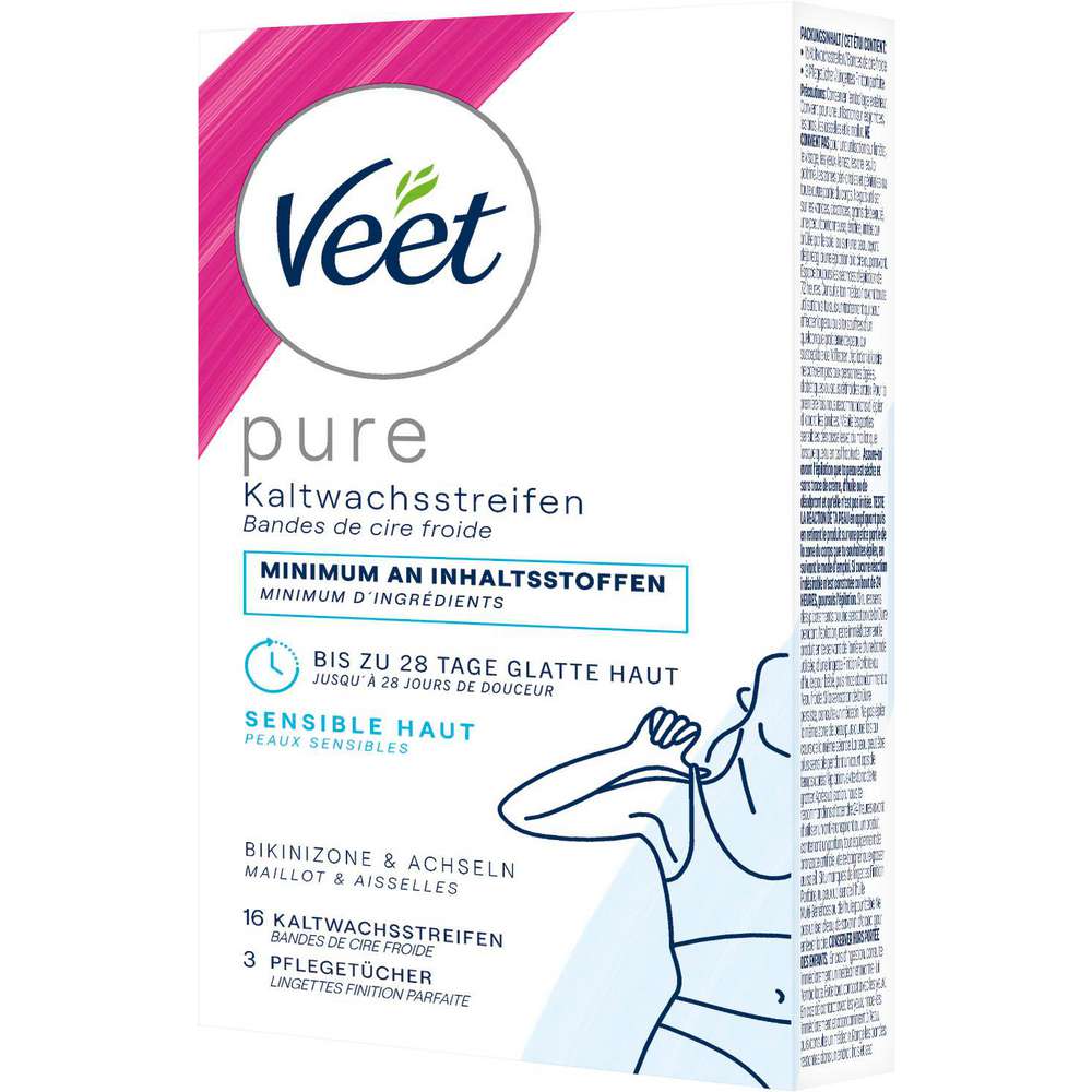 Produktabbildung Veet Easy-Gelwax Kaltwachsstreifen, Bikinizone & Achseln