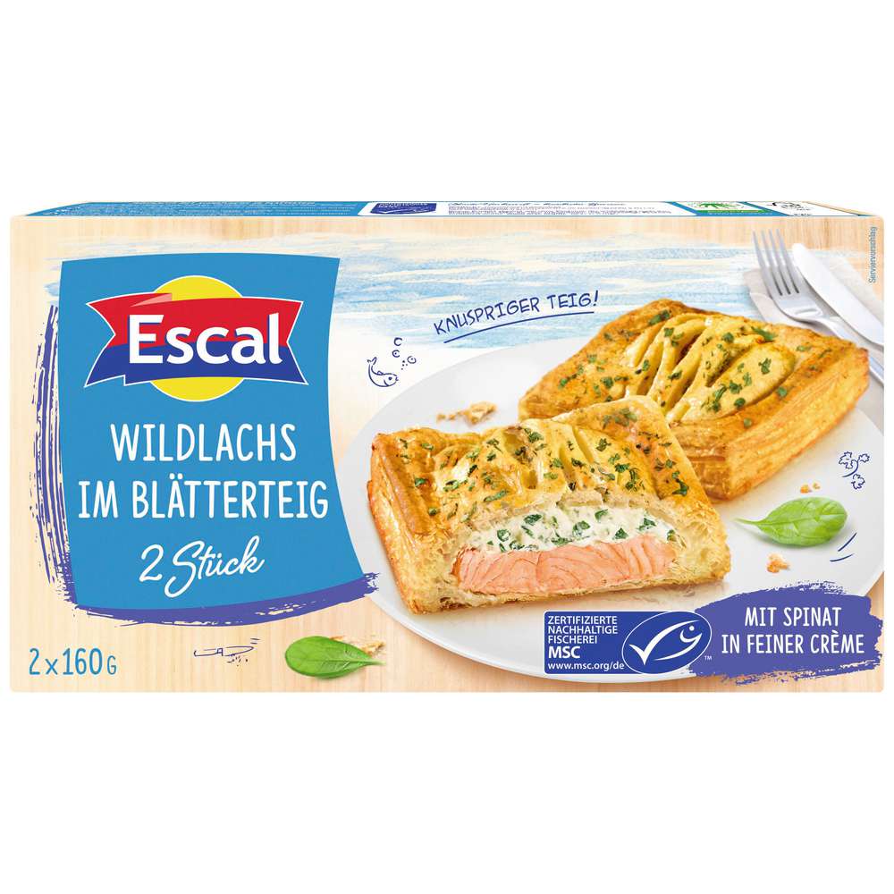 Produktabbildung Escal Wildlachs im Blätterteig