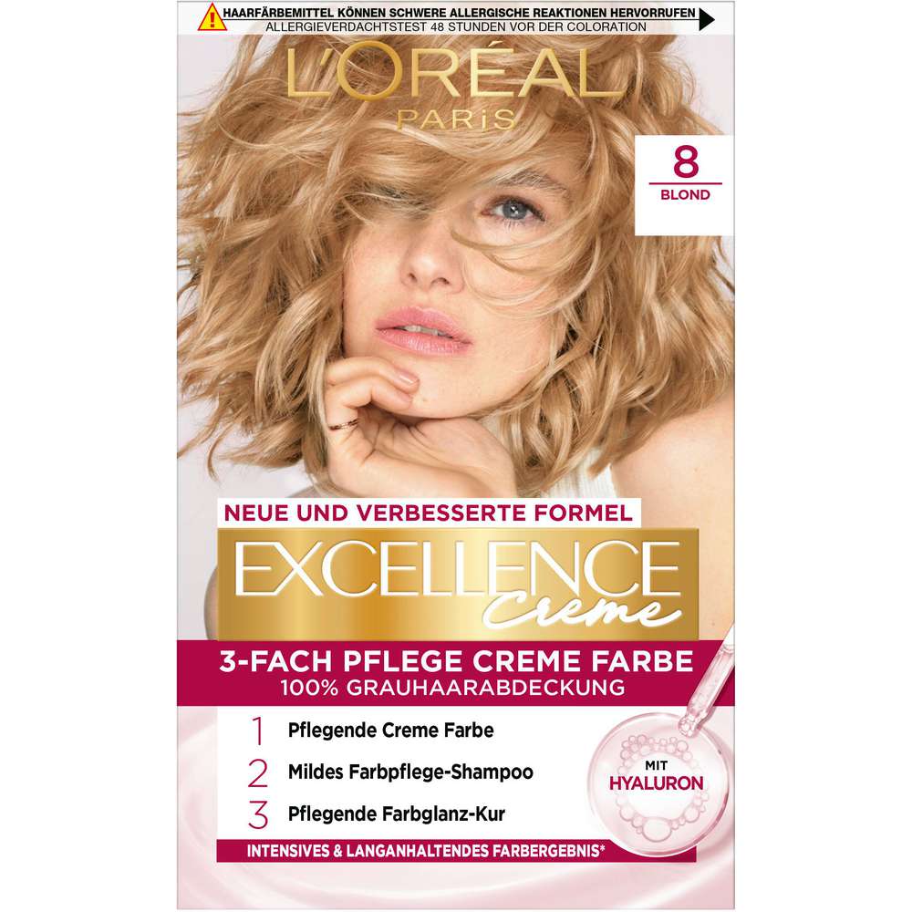 Produktabbildung L'Oreal Paris Haarfarbe Excellence, 8 Blond