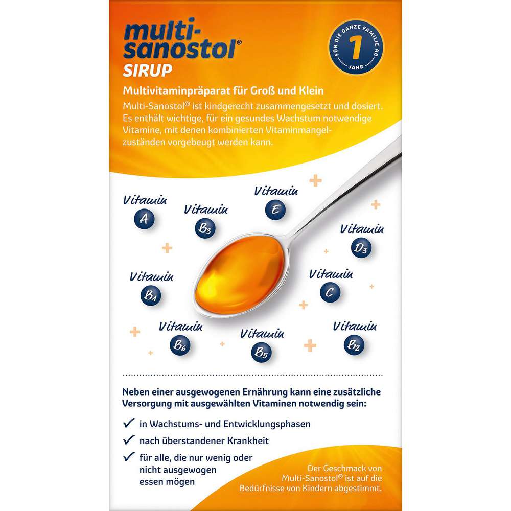 Produktabbildung Sanostol Multi Vitamin-Sirup