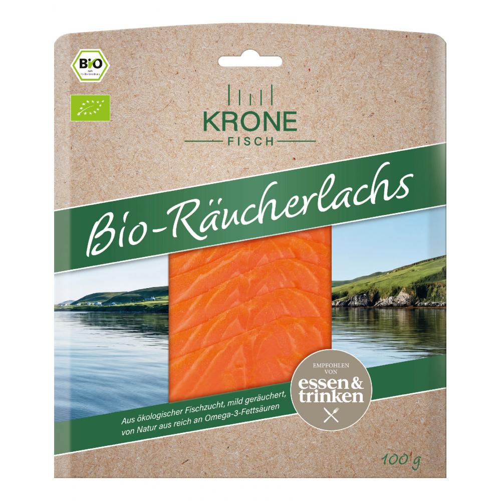 Produktabbildung keine Marke Krone Bio Räucherlachs, 100 g
