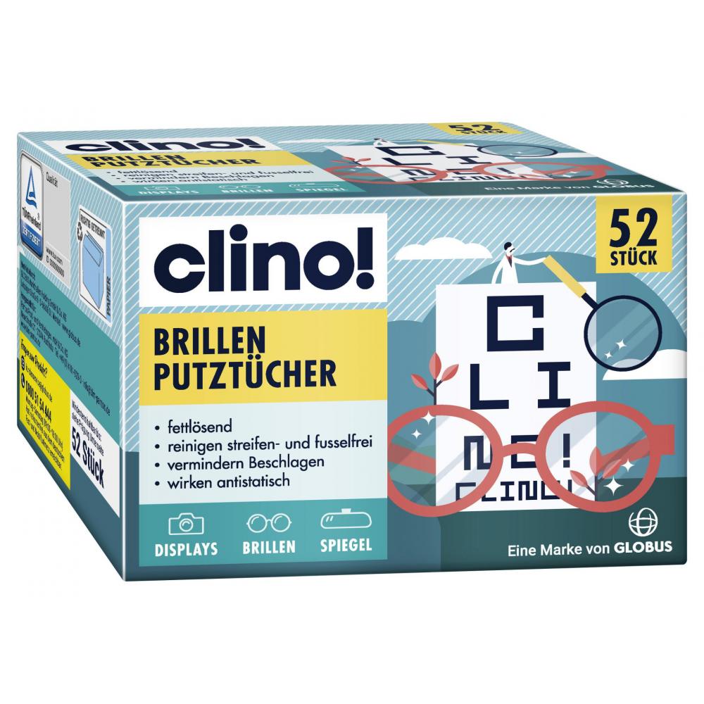 Produktabbildung keine Marke clino! Brille Putztücher, 52 Tücher