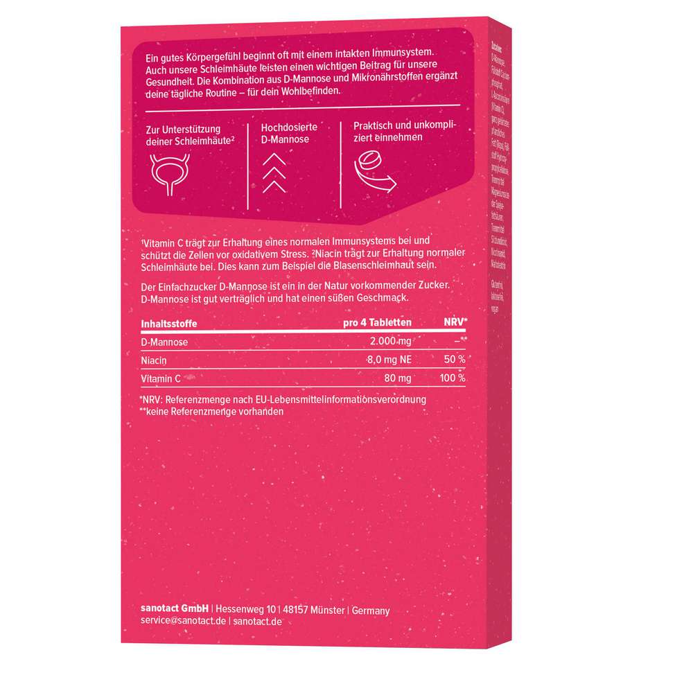 Produktabbildung sanotact Mannose+
