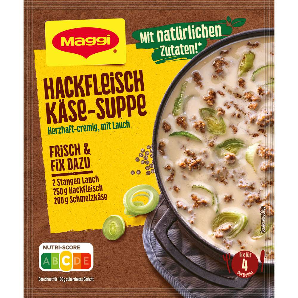 Produktabbildung Maggi Gewürzmischung, Hack-Käse-Suppe mit Lauch