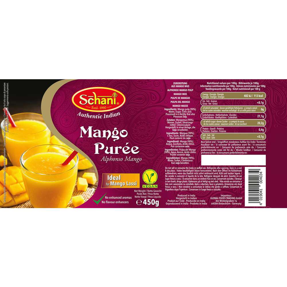 Produktabbildung Schani Mango Püree