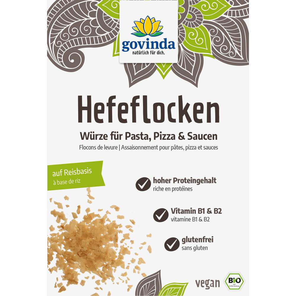 Produktabbildung Govinda Hefeflocken auf Reisbasis
