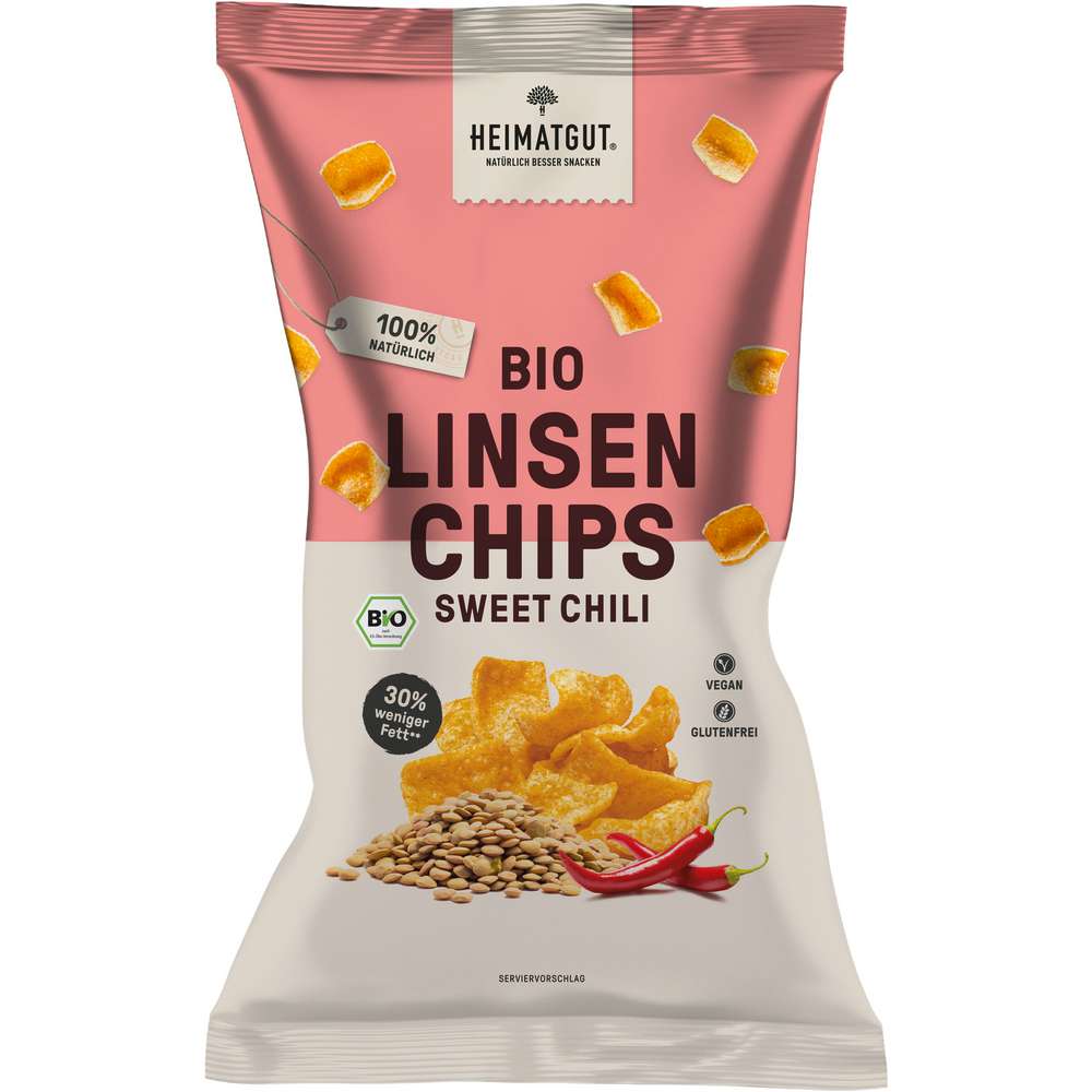 Produktabbildung Heimatgut Bio Linsenchips, Sweet Chili