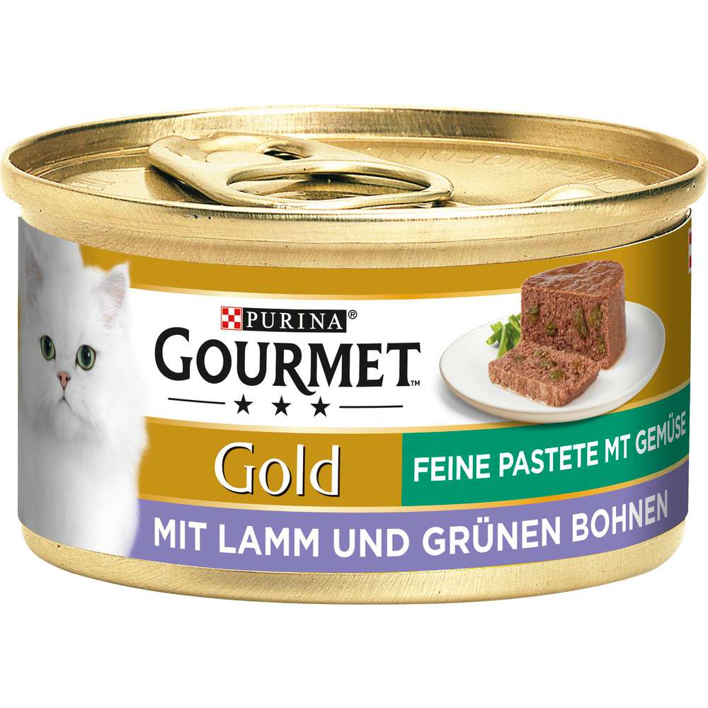 Produktabbildung Purina Katzen-Nassfutter Gourmet Gold, Feine Pastete mit Lamm & grünen Bohnen