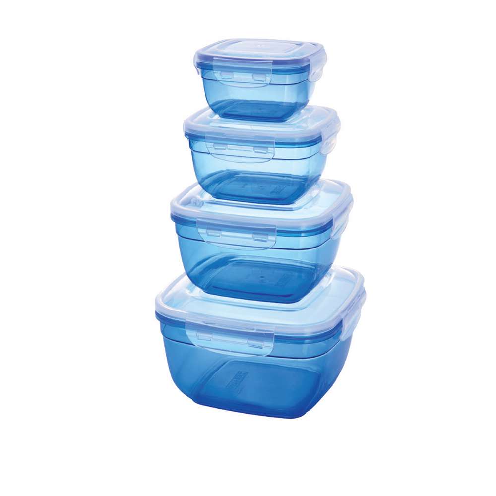 Produktabbildung Alpfa Vorratsdose 4er-Set quadratisch, blau