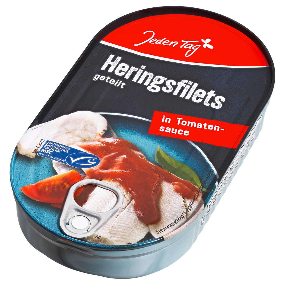 Produktabbildung Jeden Tag Heringsfilets in Tomatensauce