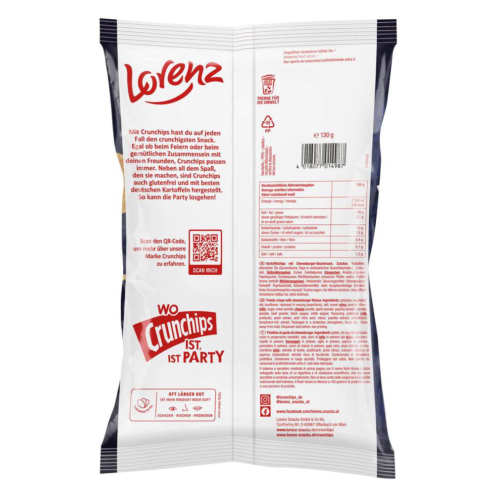 Produktabbildung Lorenz Crunchips Fan Edition, American Burger