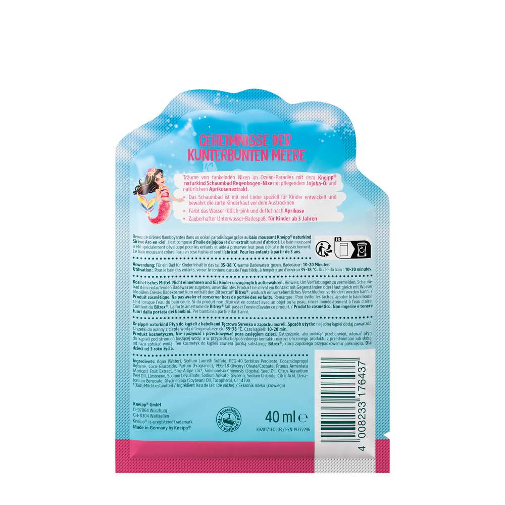 Produktabbildung Kneipp Naturkind Schaumbad Regenbogen-Nixe