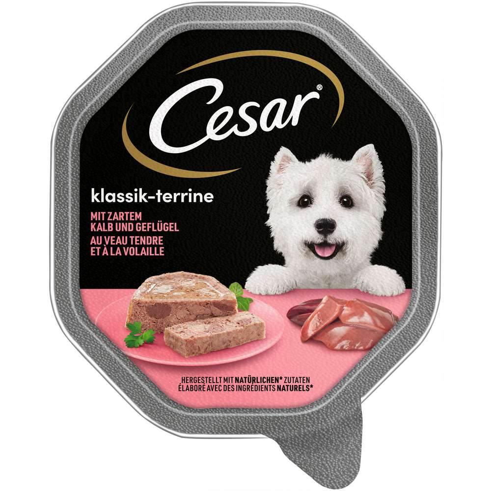 Produktabbildung Cesar Hunde-Nassfutter, Geflügel/Kalb