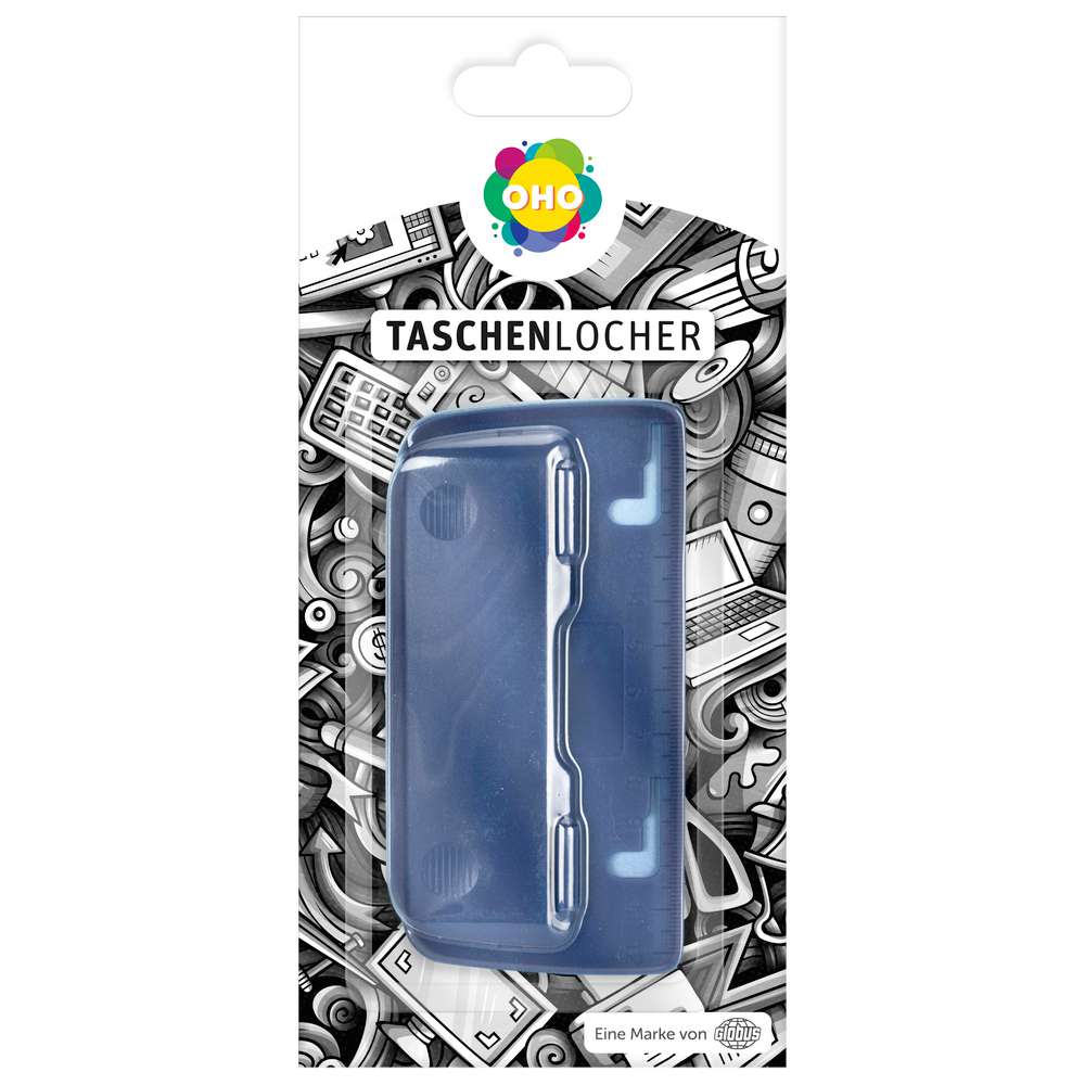 Produktabbildung OHO Locher im Taschenformat, grau