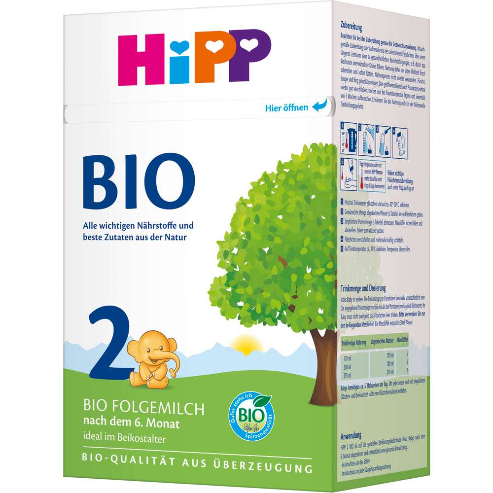Produktabbildung Hipp Bio Folgemilch 2, ab dem 6. Monat