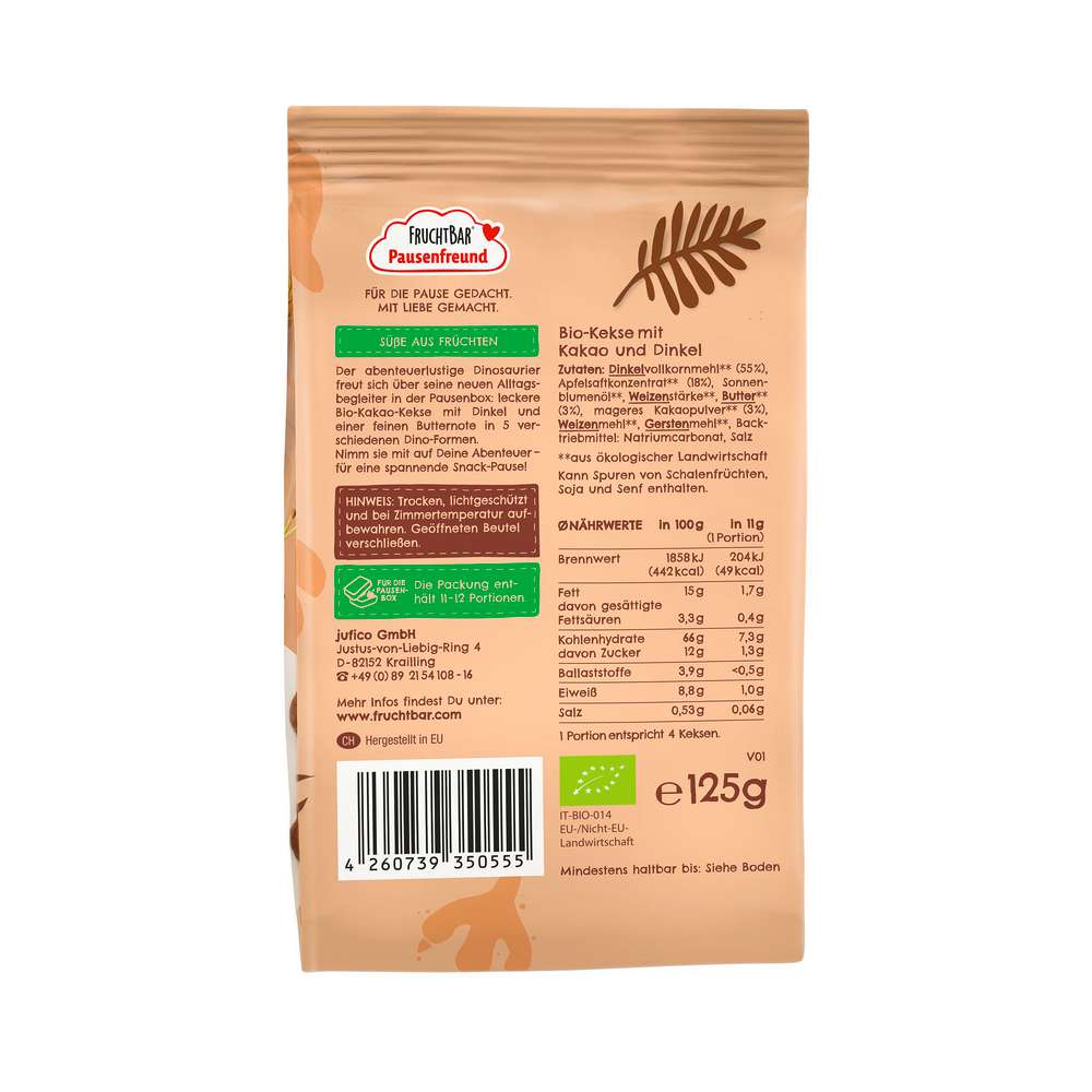 Produktabbildung Fruchtbar Bio-Dino-Kekse Kakao/Dinke