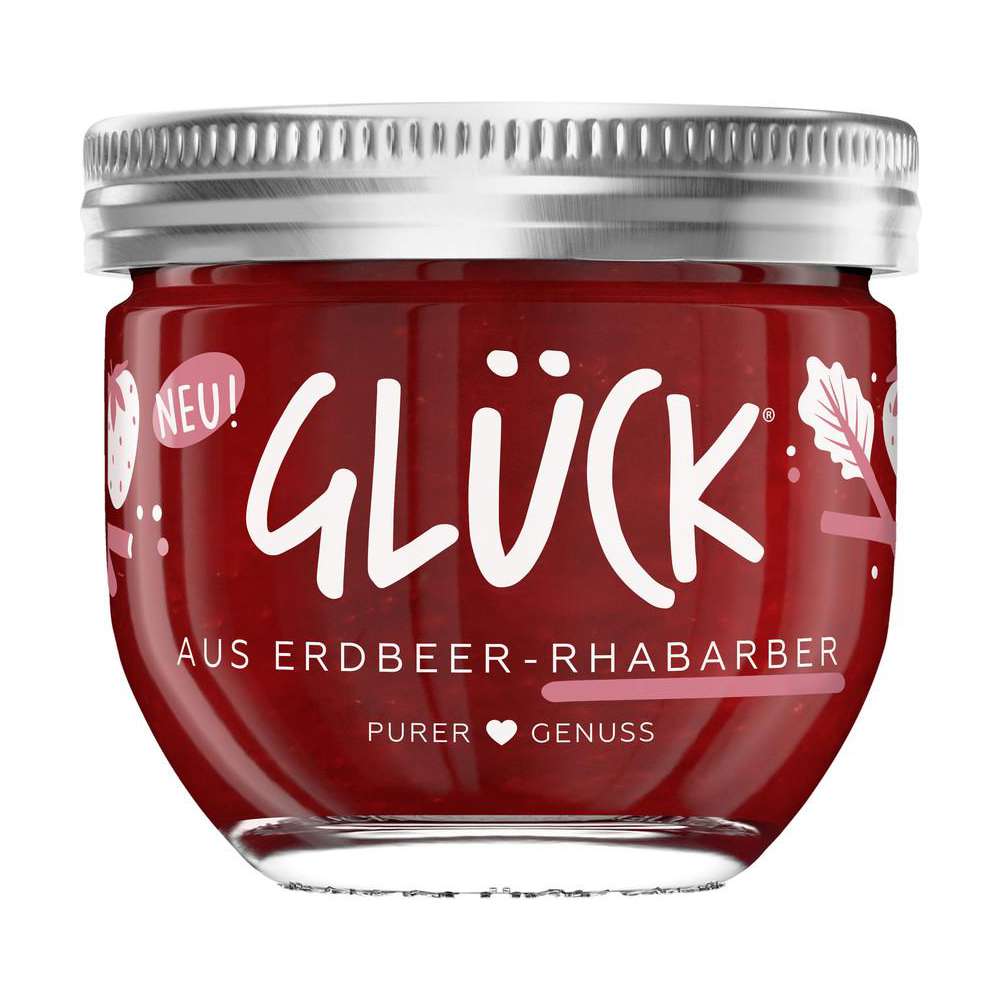 Produktabbildung Glück Fruchtaufstrich, Erdbeer-Rhabarber