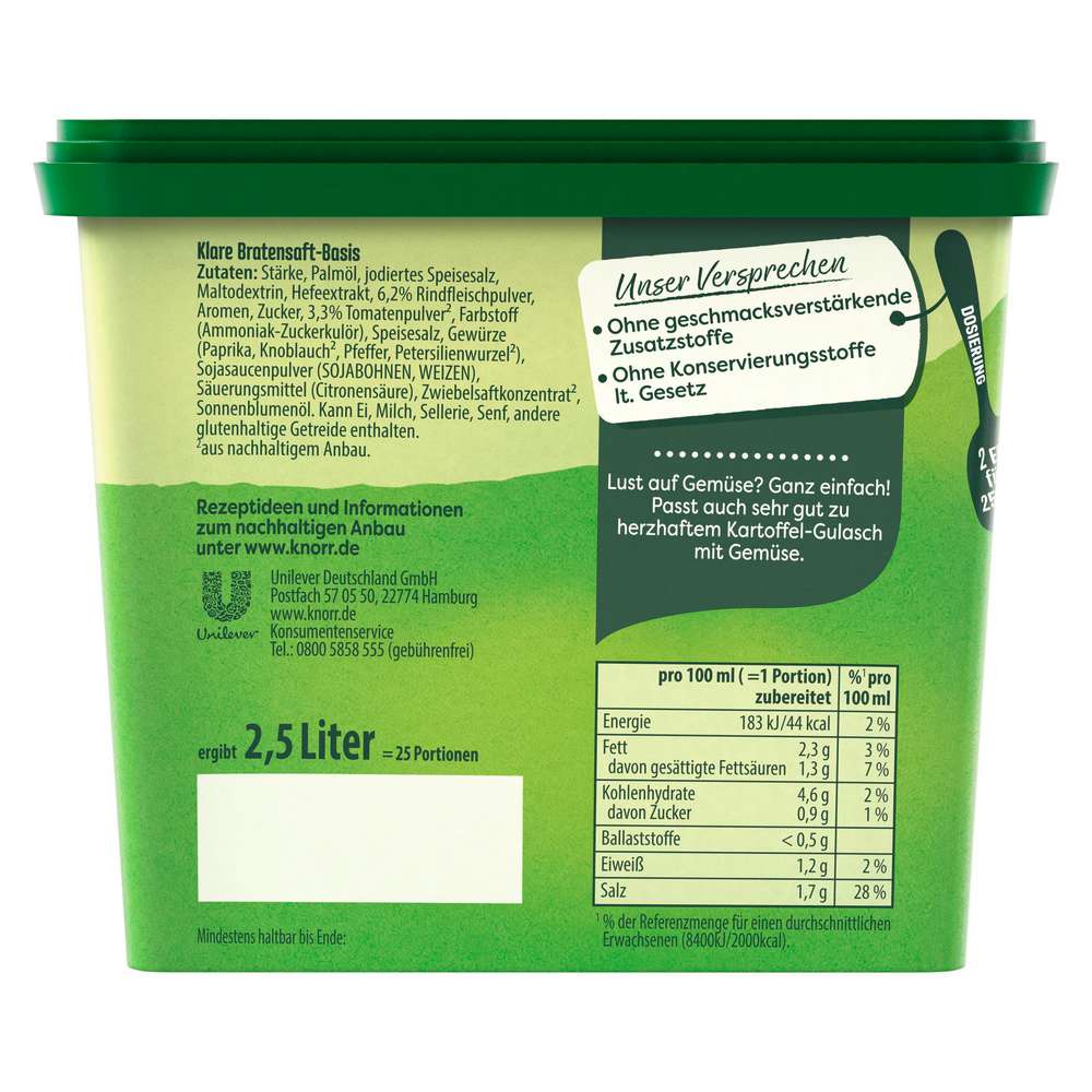 Produktabbildung Knorr Gewürzmischung Bratensaft Basis