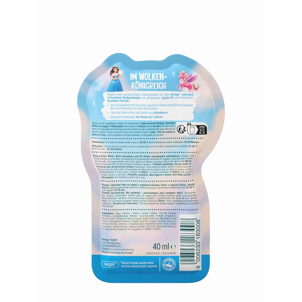 Produktabbildung Kneipp Naturkind Schaumbad Wolkenkönigin, Brombeere