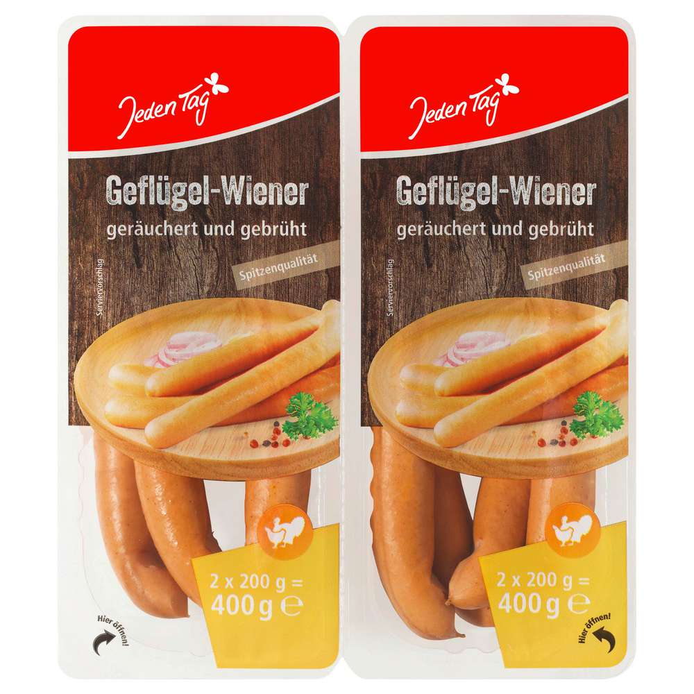 Produktabbildung Jeden Tag Geflügel Wiener Würstchen
