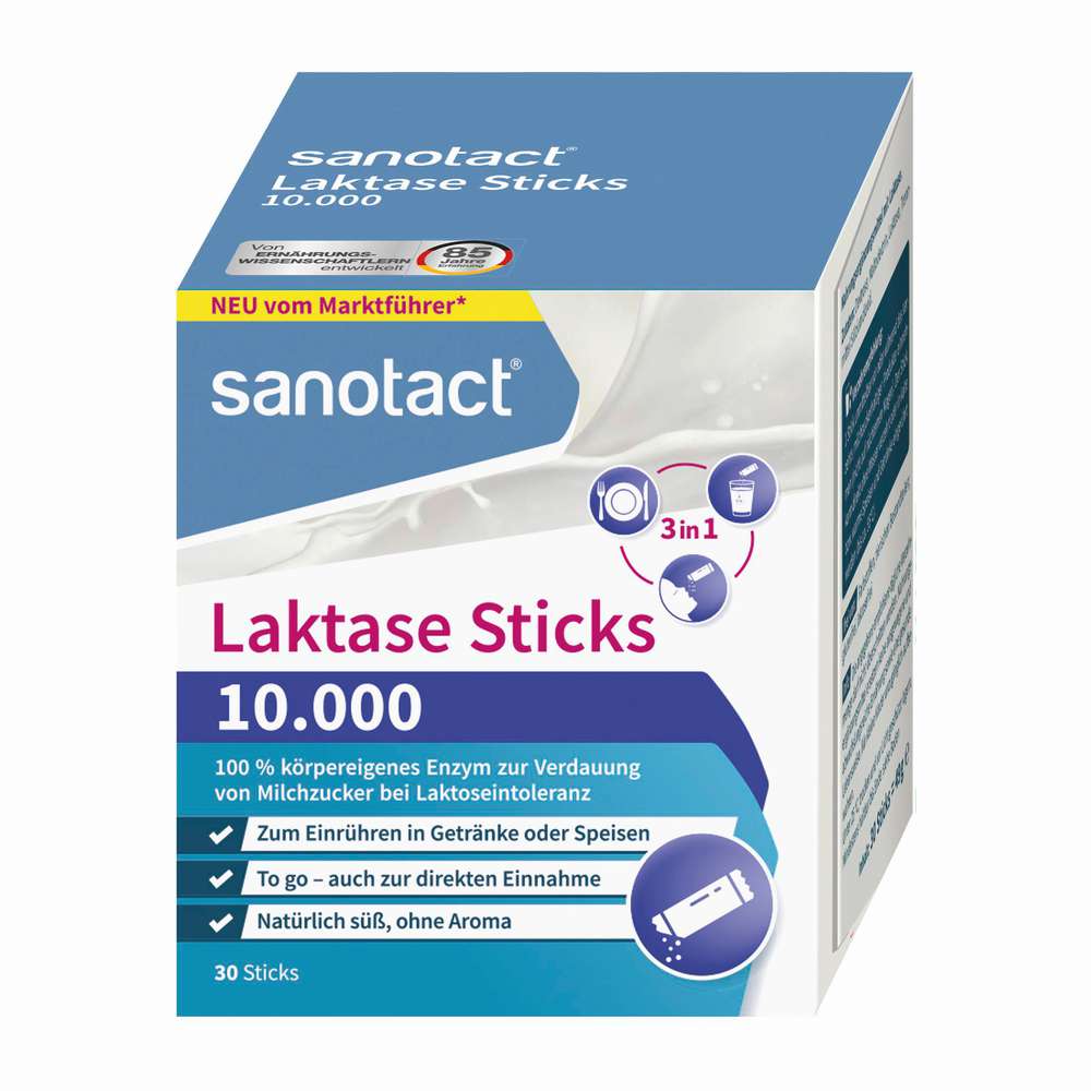Produktabbildung sanotact Laktase Sticks 10.000