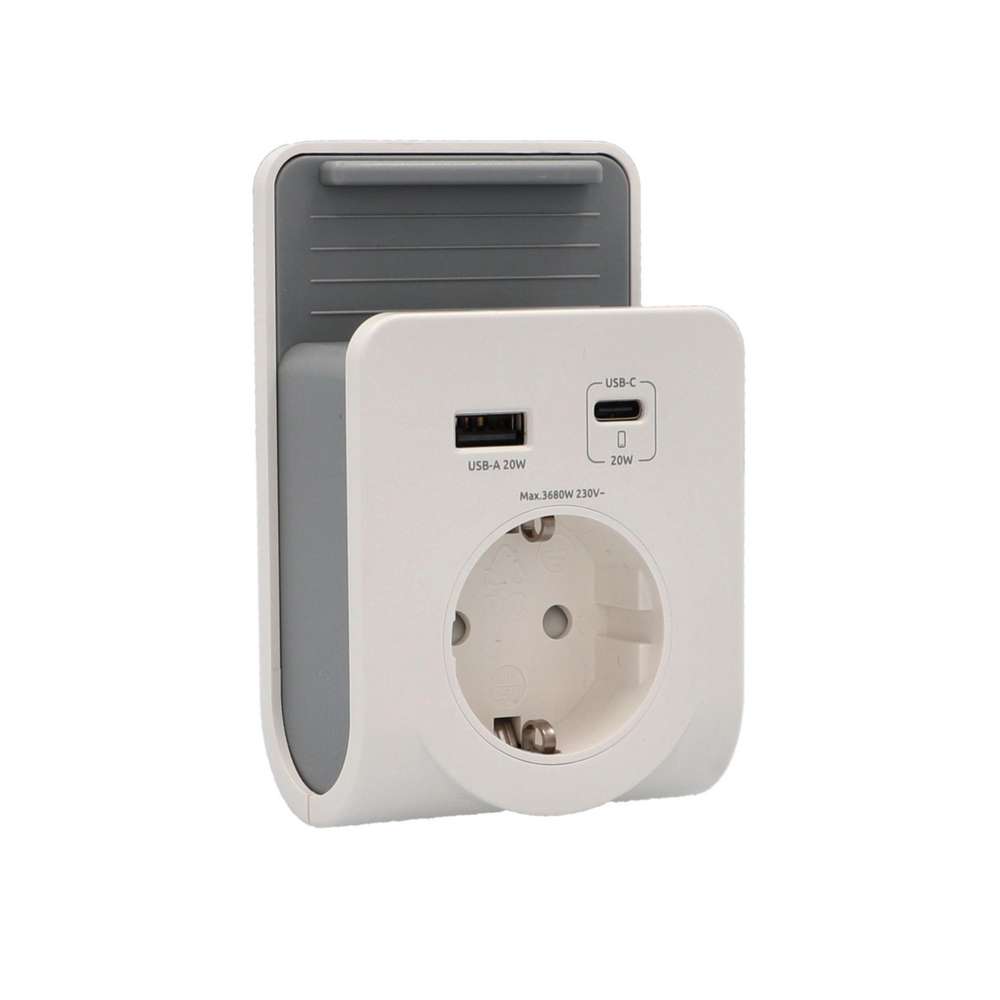 Produktabbildung Unitec Zwischenstecker mit USB A+C
