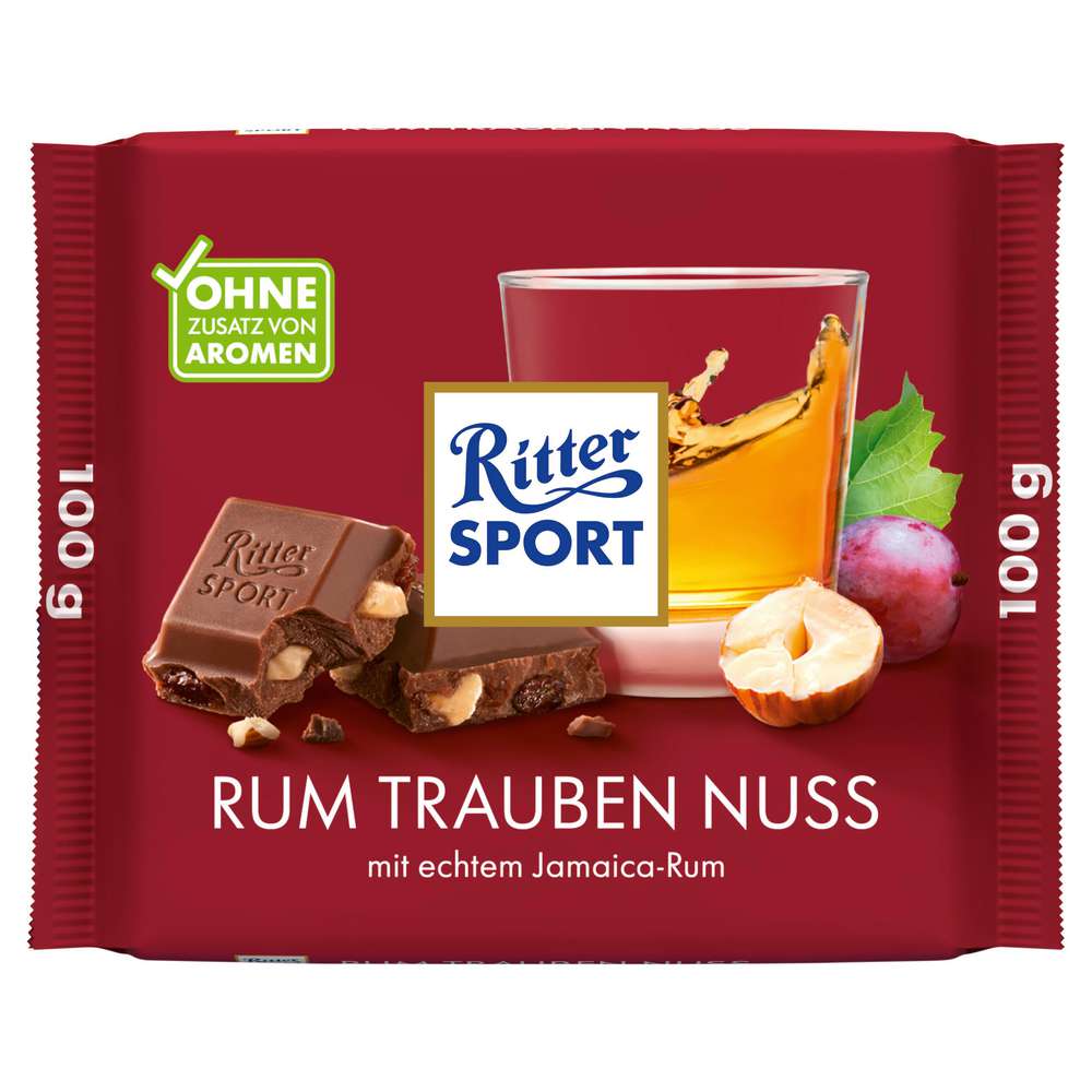Produktabbildung Ritter Sport Tafelschokolade, Rum-Traube-Nuss