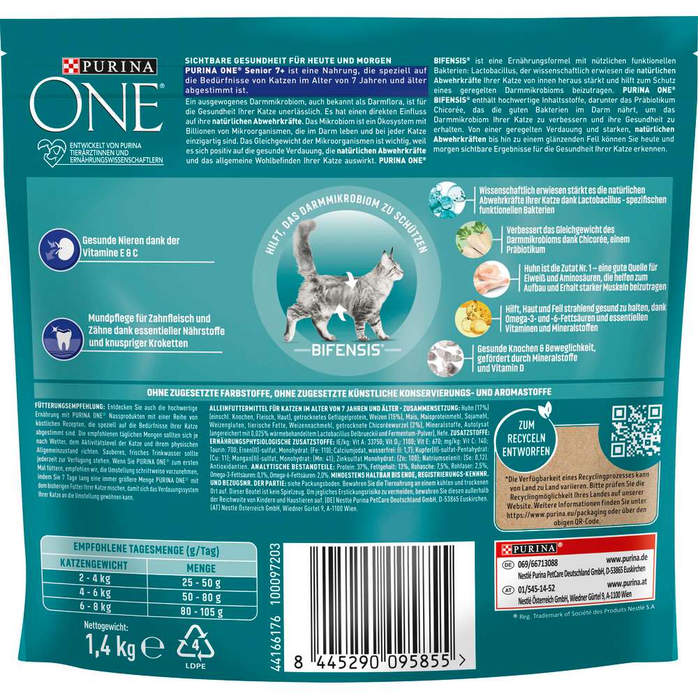 Produktabbildung Purina Katzen-Trockenfutter One, Huhn Senior