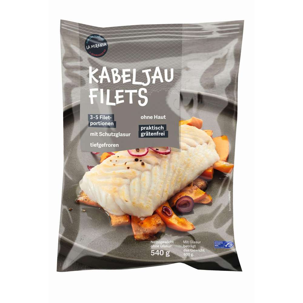 Produktabbildung La Miranda Kabeljaufilets, tiefgekühlt