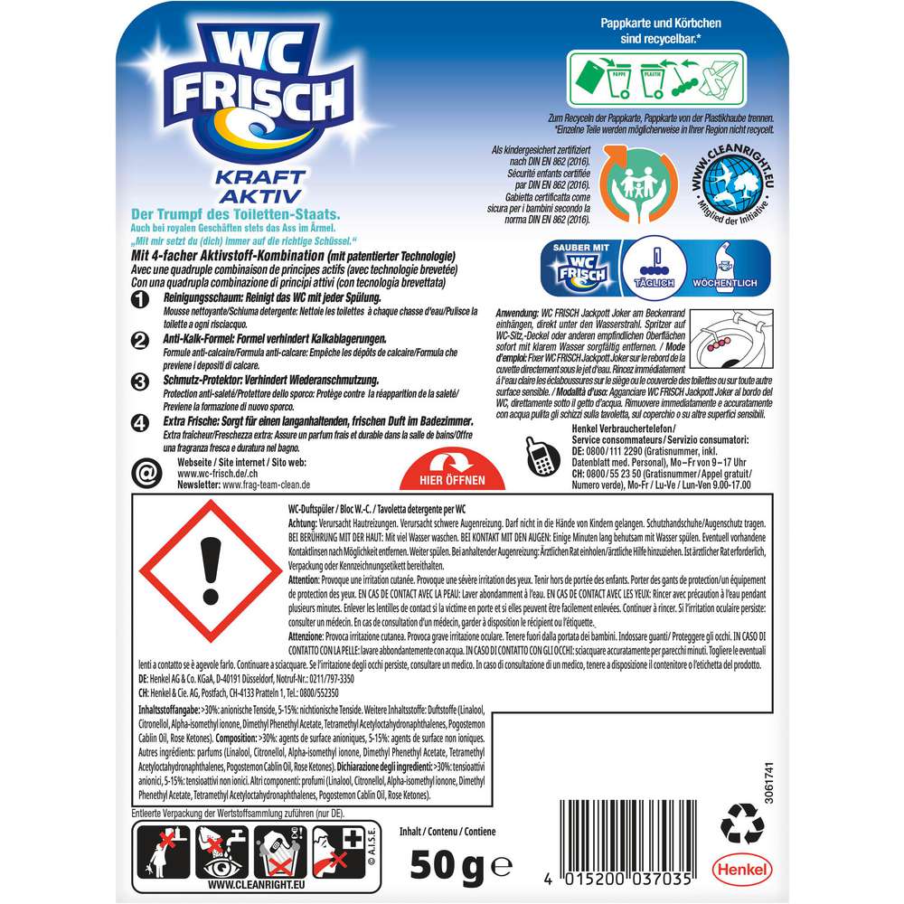 Produktabbildung WC Frisch WC-Duftspüler Kraft Aktiv, Jackpott Joker