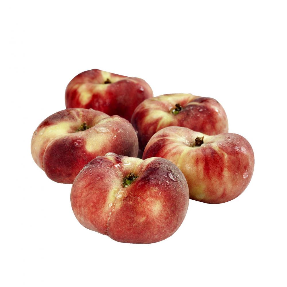 Produktabbildung keine Marke Plattpfirsiche gelb-/weißfleischig, 1 kg-Schale