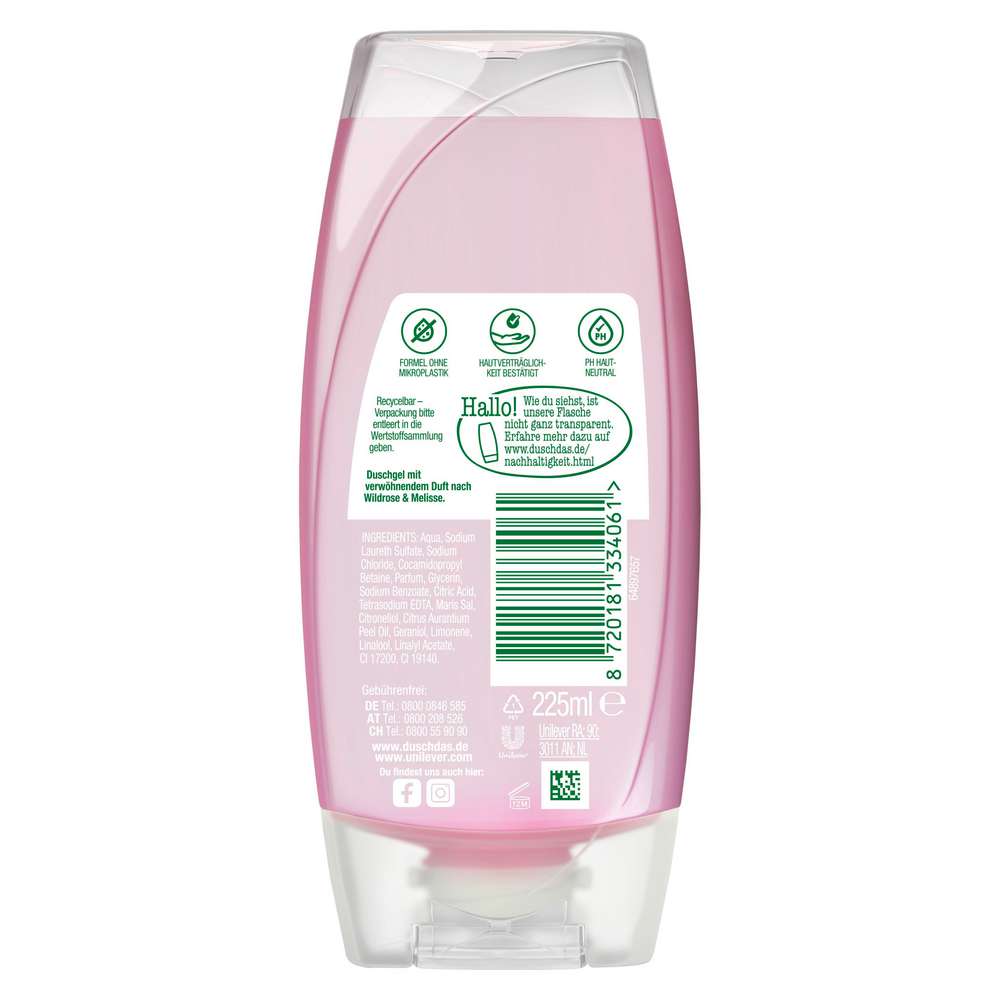 Produktabbildung Duschdas Duschgel, Wildrose & Melisse