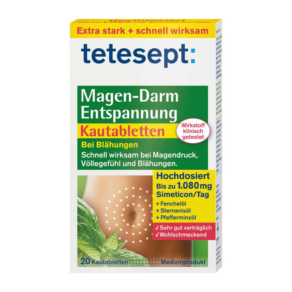 Produktabbildung tetesept Kautabletten, Magen-Darm