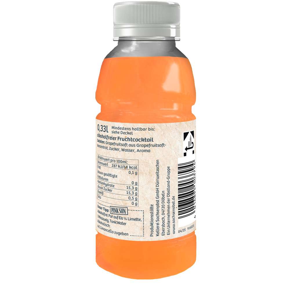 Produktabbildung Sachsenobst Cocktail Pink Sun, alkoholfrei