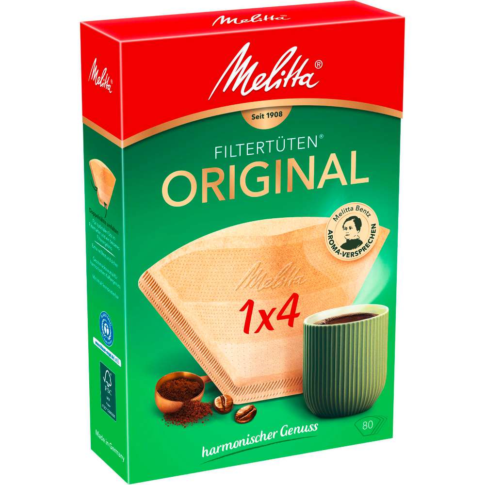 Produktabbildung Melitta Kaffee Filtertüten 1x4 Gourmet, Aroma braun