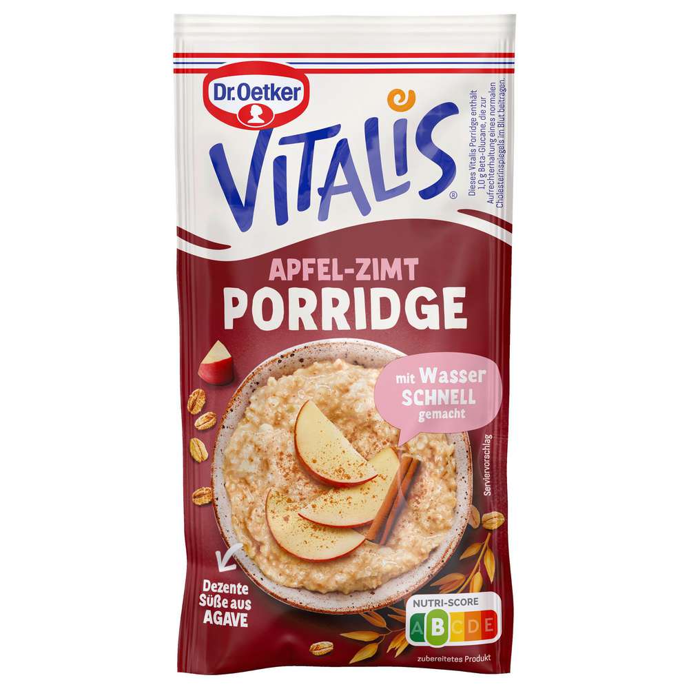 Produktabbildung Dr. Oetker Vitalis Porridge Apfel-Zimt