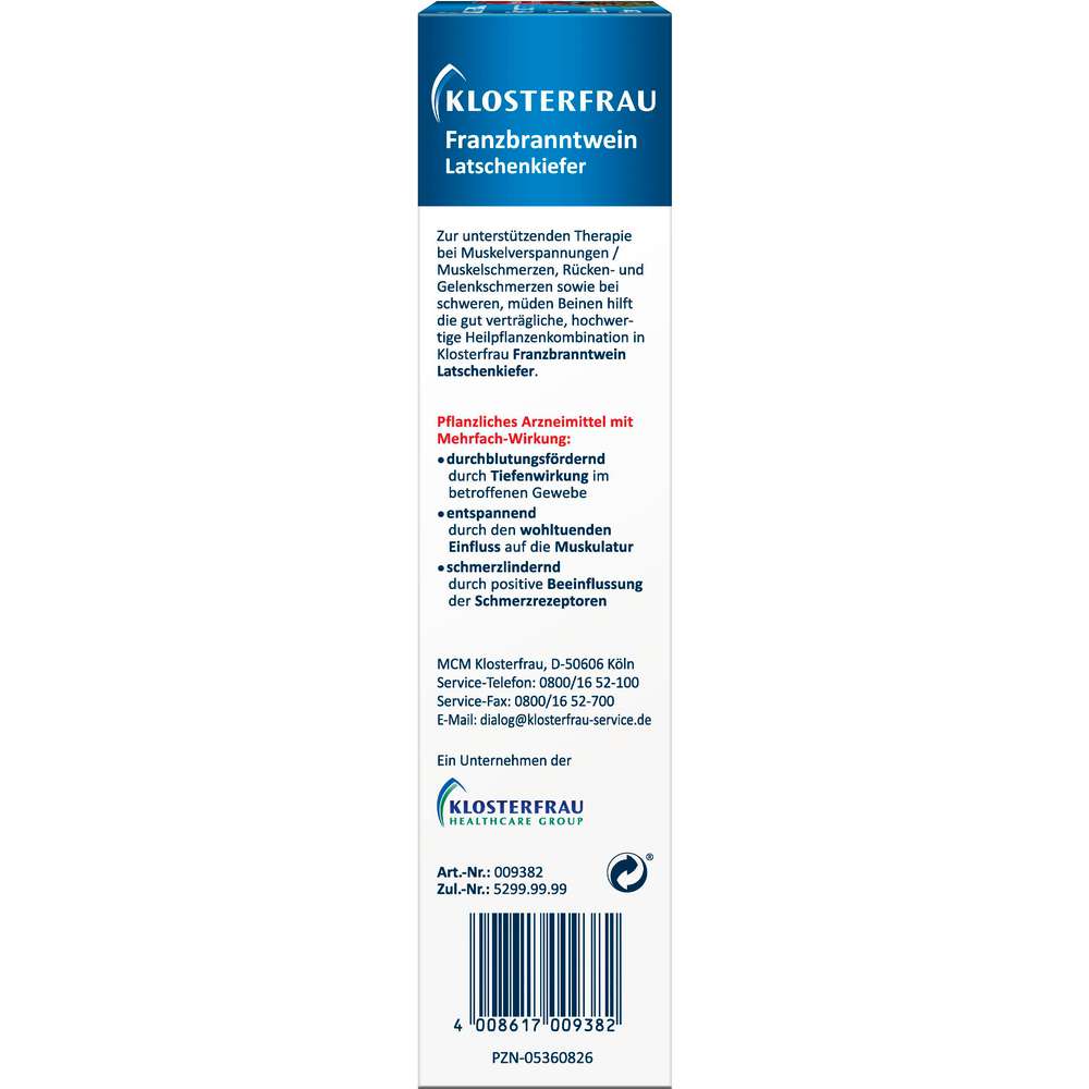 Produktabbildung Klosterfrau Franzbranntwein Latschenkiefer